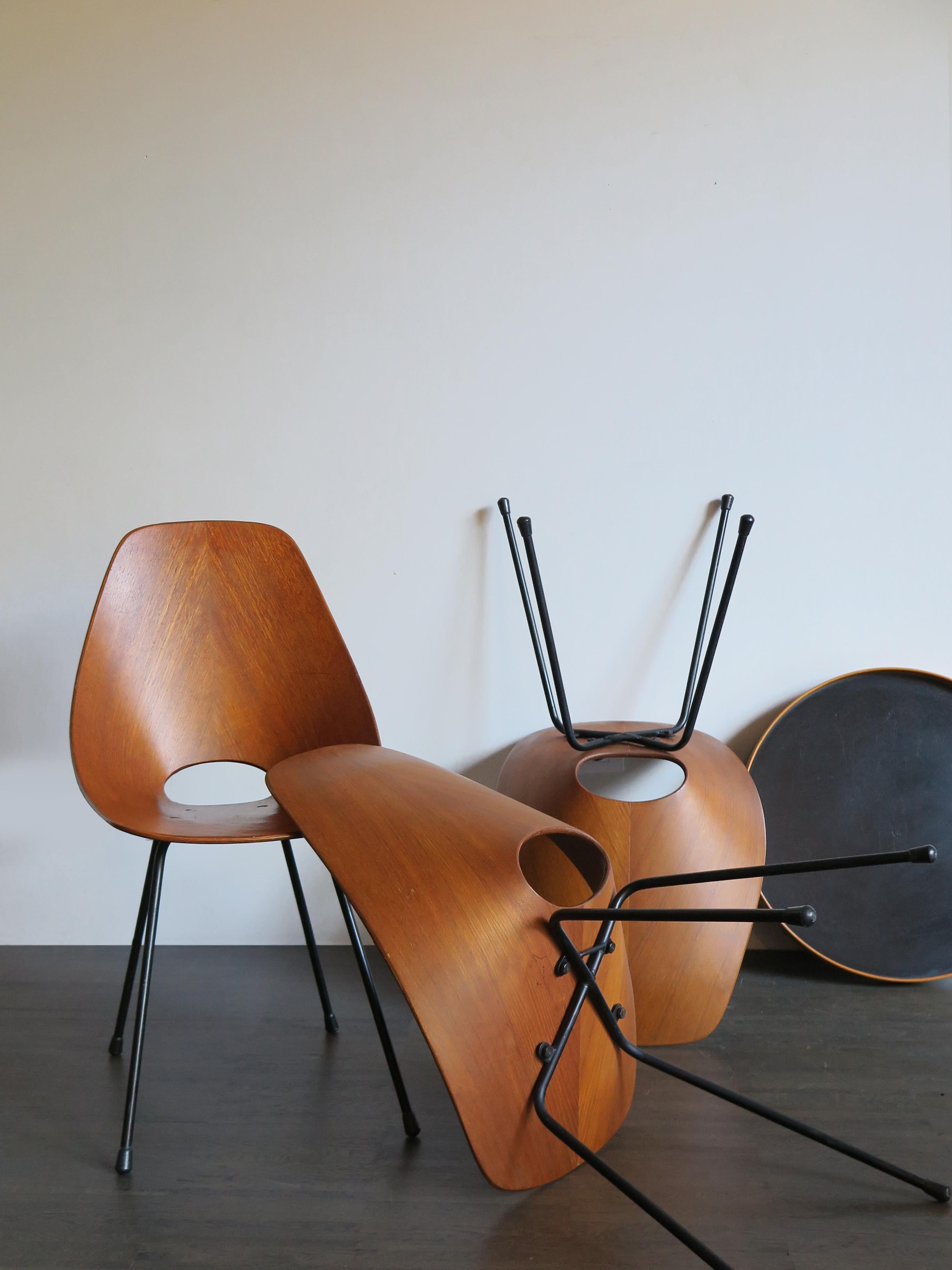 Painted Vittorio Nobili Italian Wood Medea Chairs for Fratelli Tagliabue, 1950s For Sale