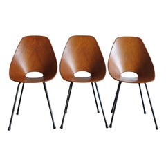 Vittorio Nobili Italian Wood Medea Chairs for Fratelli Tagliabue, 1950s