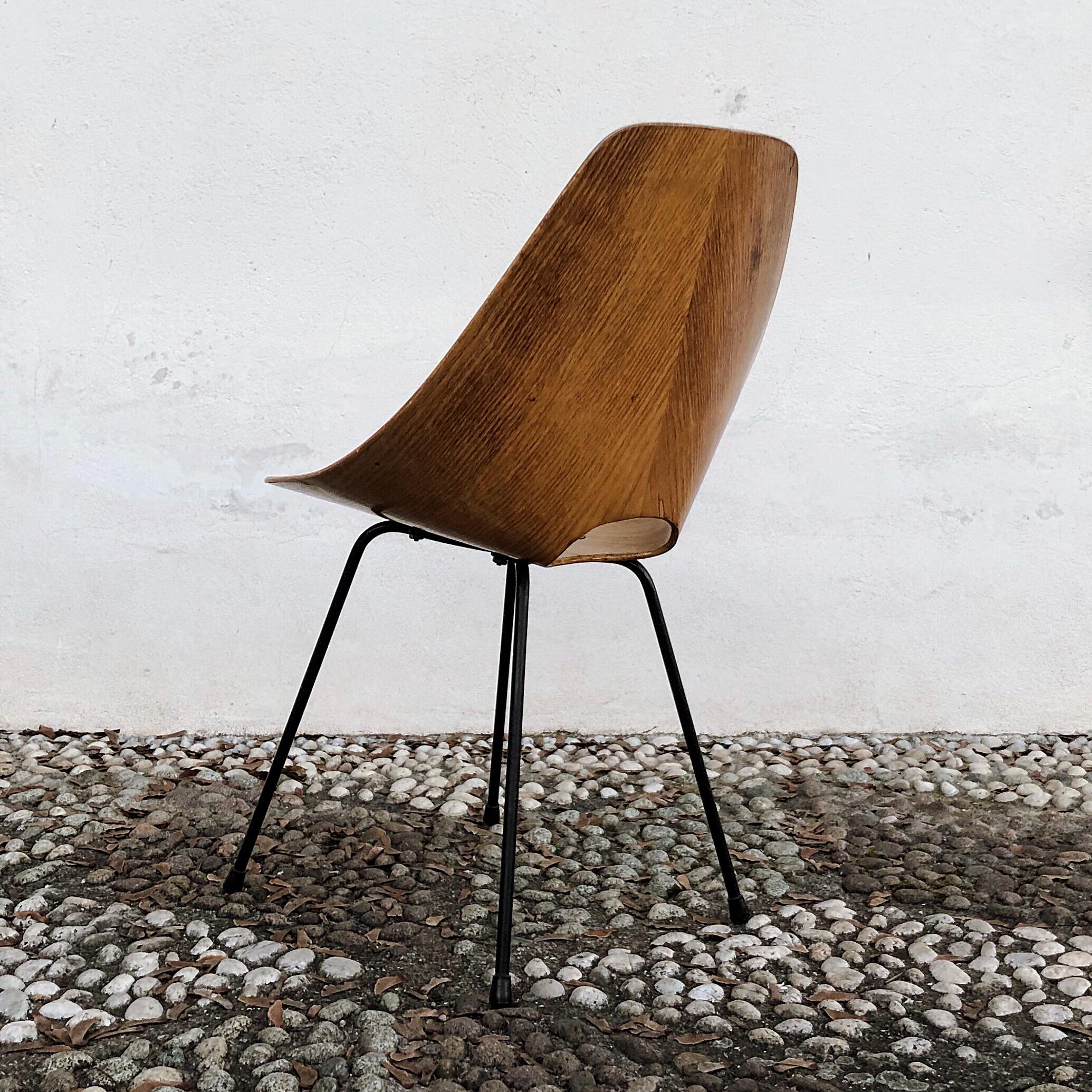 Vittorio Nobili Midcentury Ash Wood Medea Dining Room Chairs, 1956, Set of Four For Sale 9