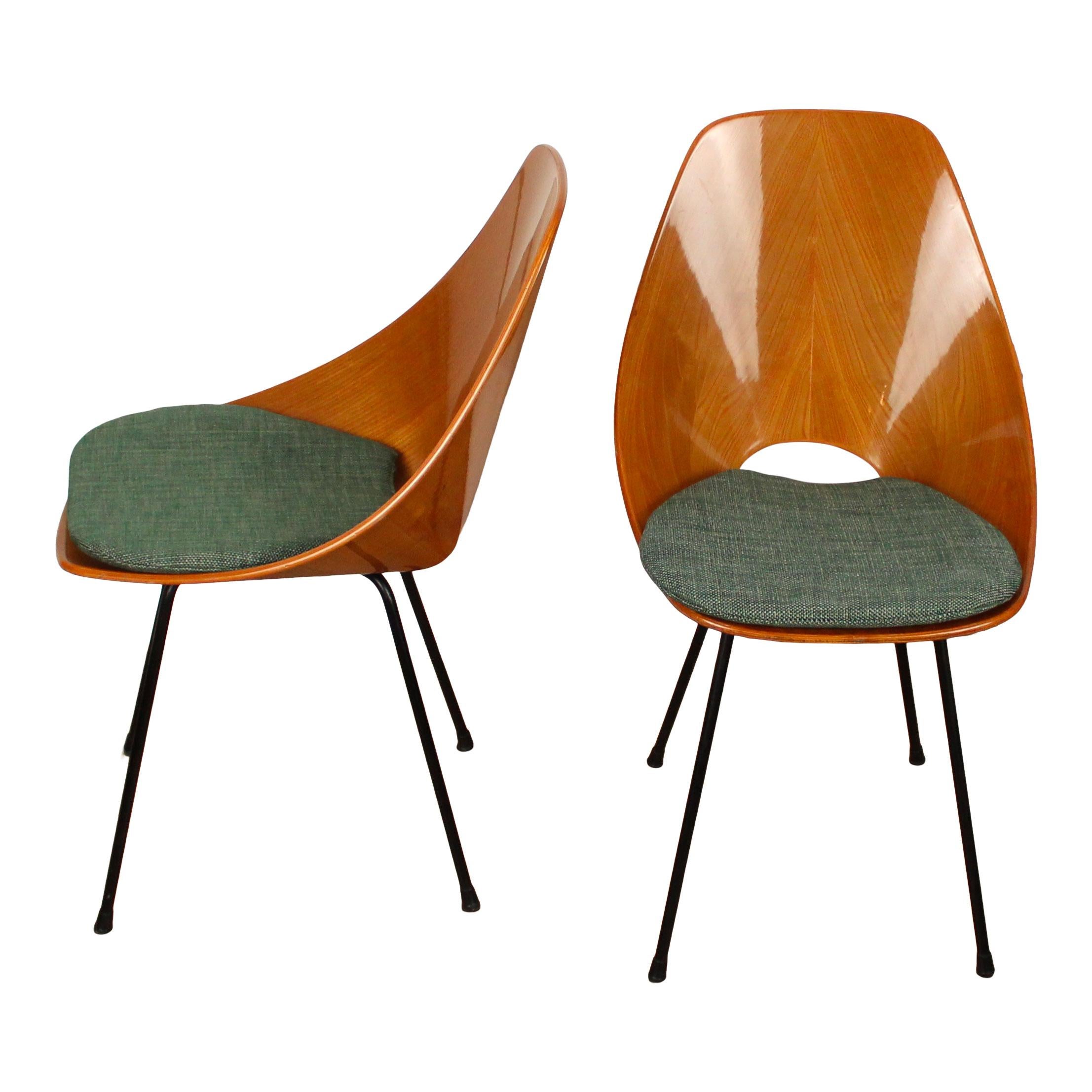 Vittorio Nobili Midcentury Beech Wood Medea Dining Room Chairs, 1956, Set of 4 In Good Condition For Sale In Vicenza, IT