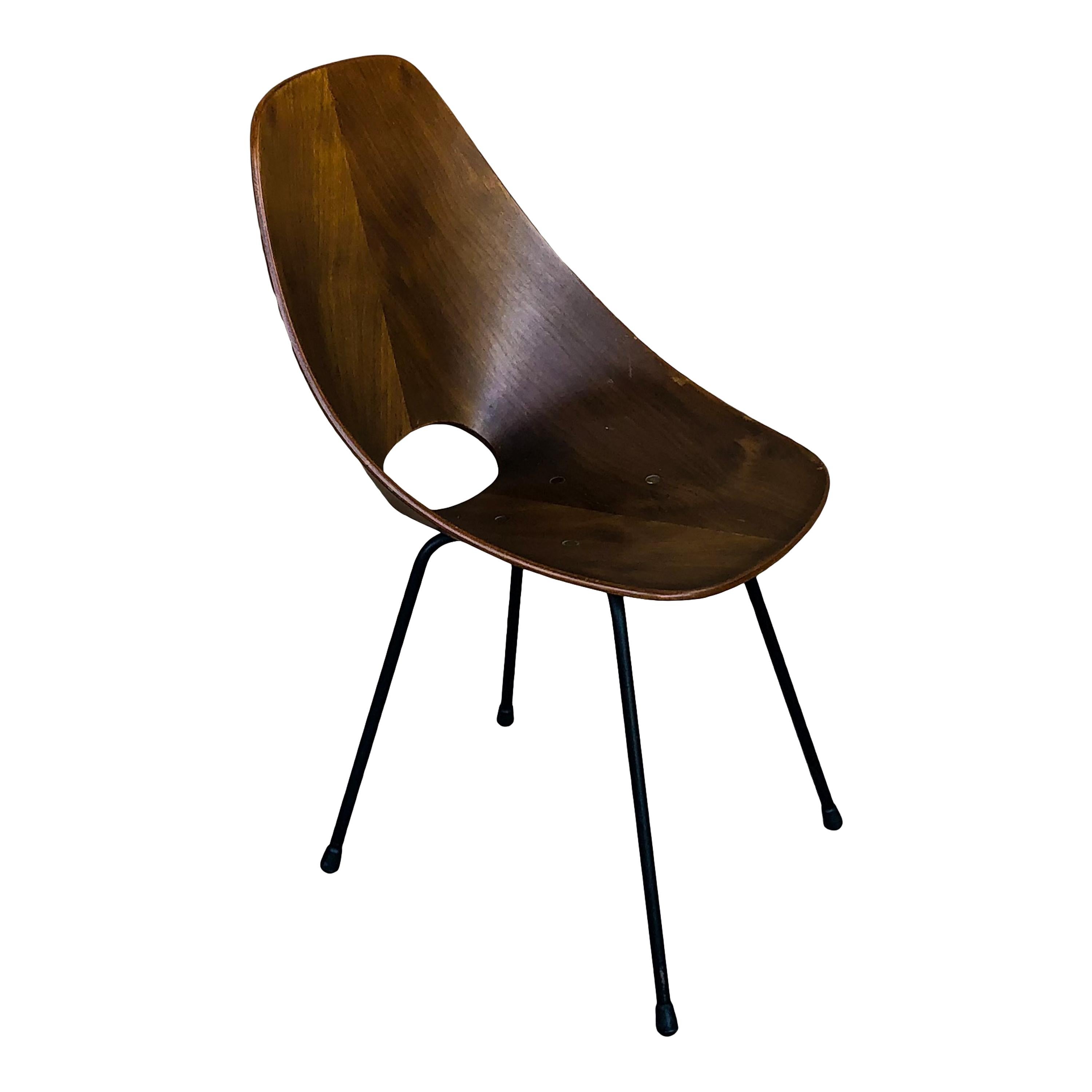Mid-Century Modern Vittorio Nobili Midcentury Teak “Medea” Dining Room Chairs, 1956, Set of Four For Sale