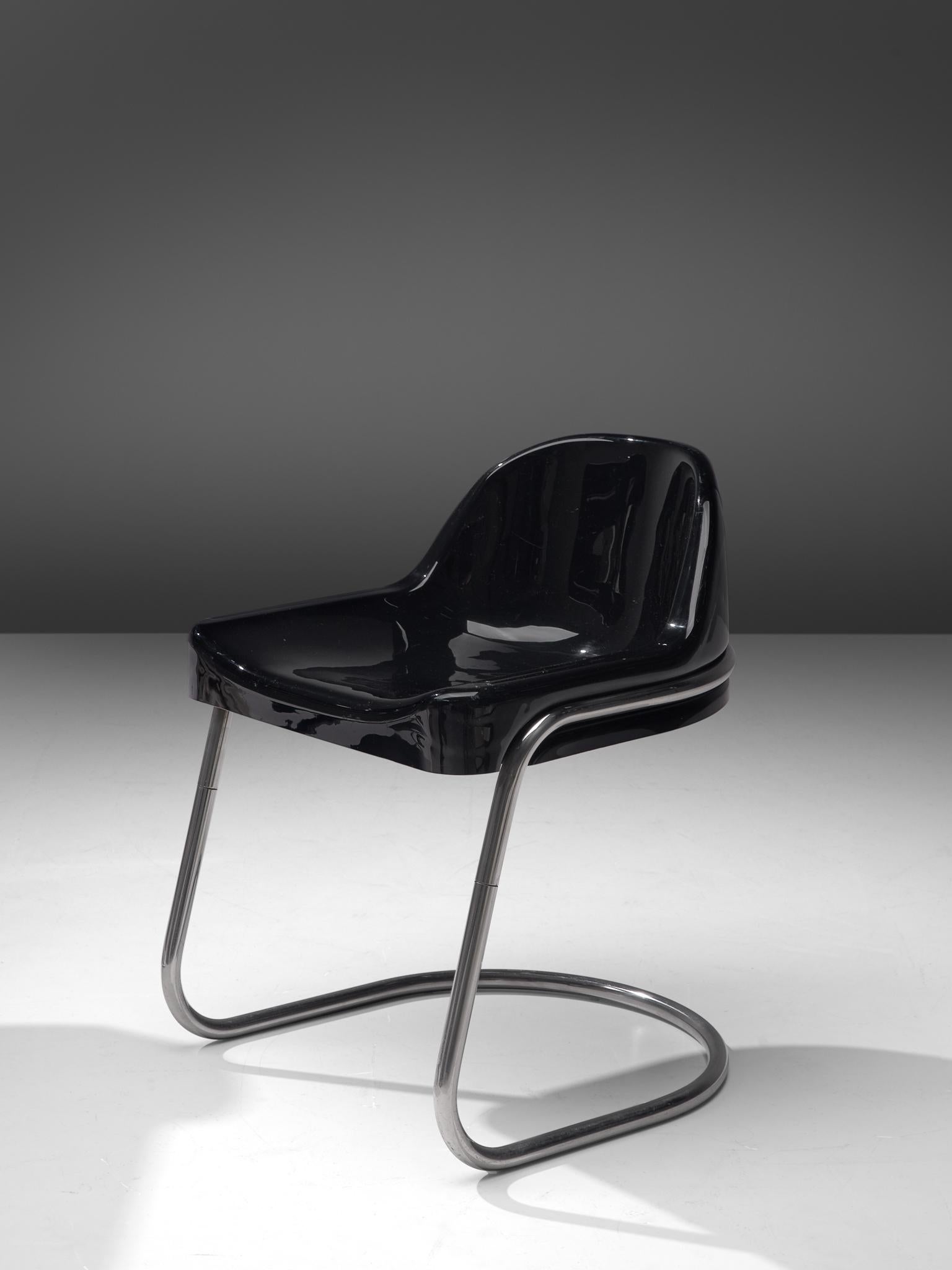Vittorio Parigi & Nani Prina Black 'Orix 'Desk with Chair, 1970 1