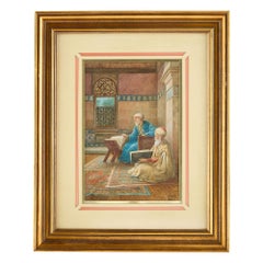 Pair Orientalist Watercolours Vittorio Rappini Italian Early 20th Century