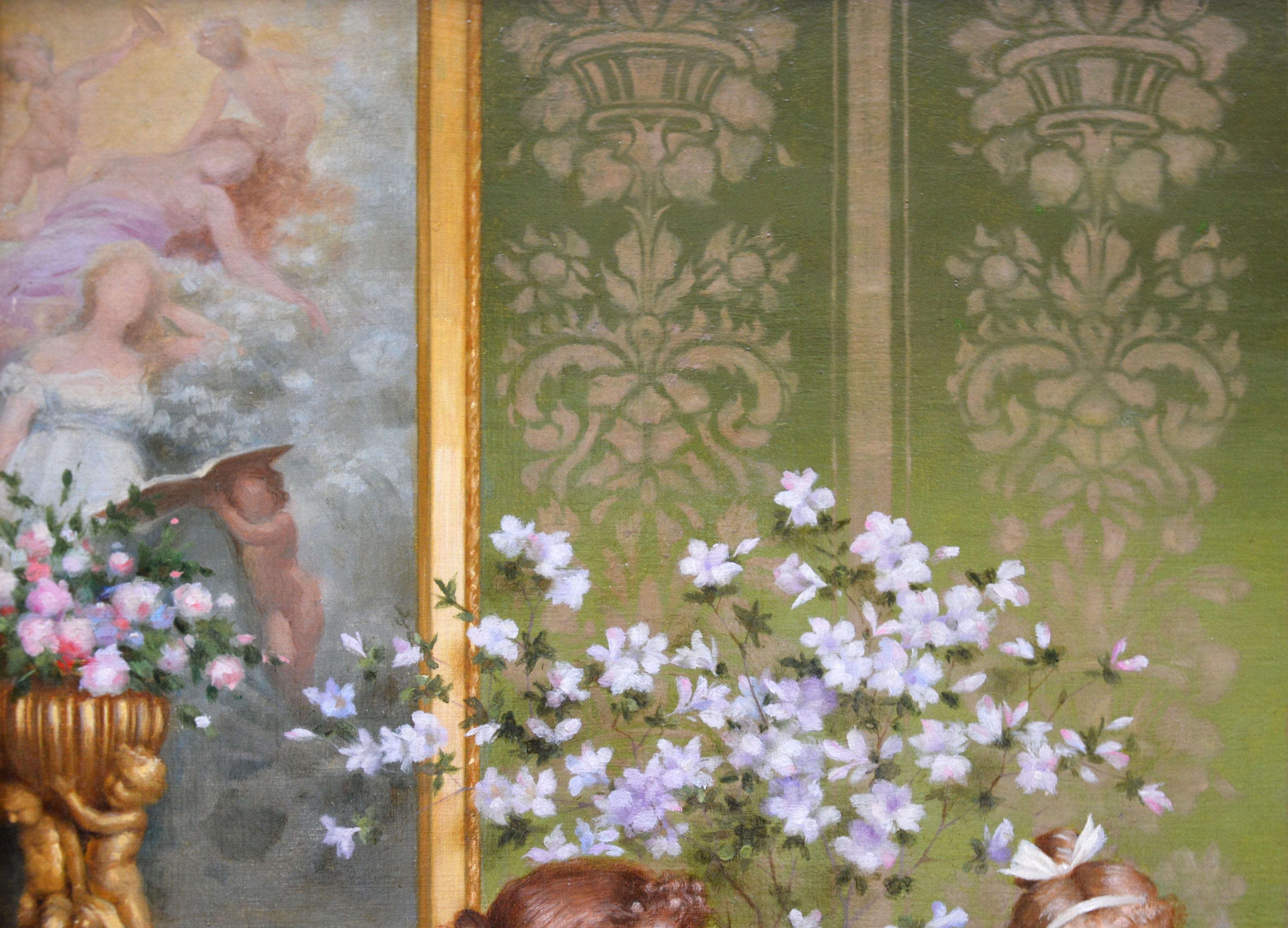 Casanova - 19th Century Oil Painting of Three Young Parisian Beauties & Lothario 5