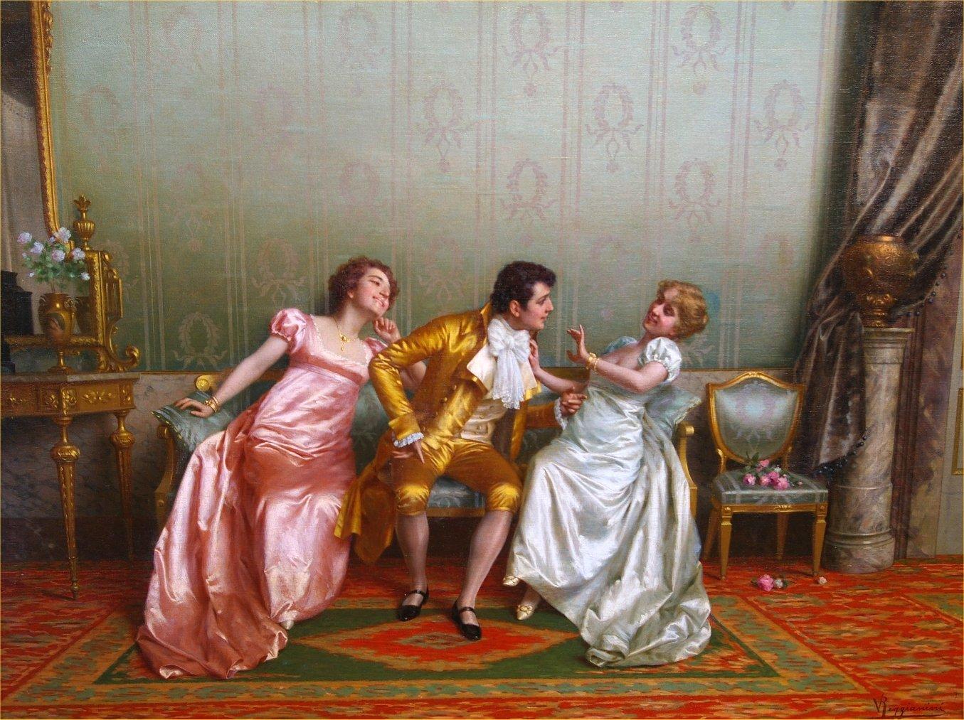 Figurative Painting di Vittorio Reggianini - Flirt
