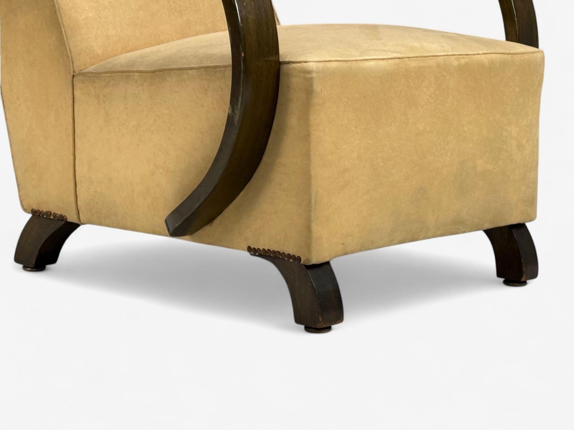 Vittorio Valabrega, velours beige, bentwood, chaises longues, Italie, années 1940 en vente 3