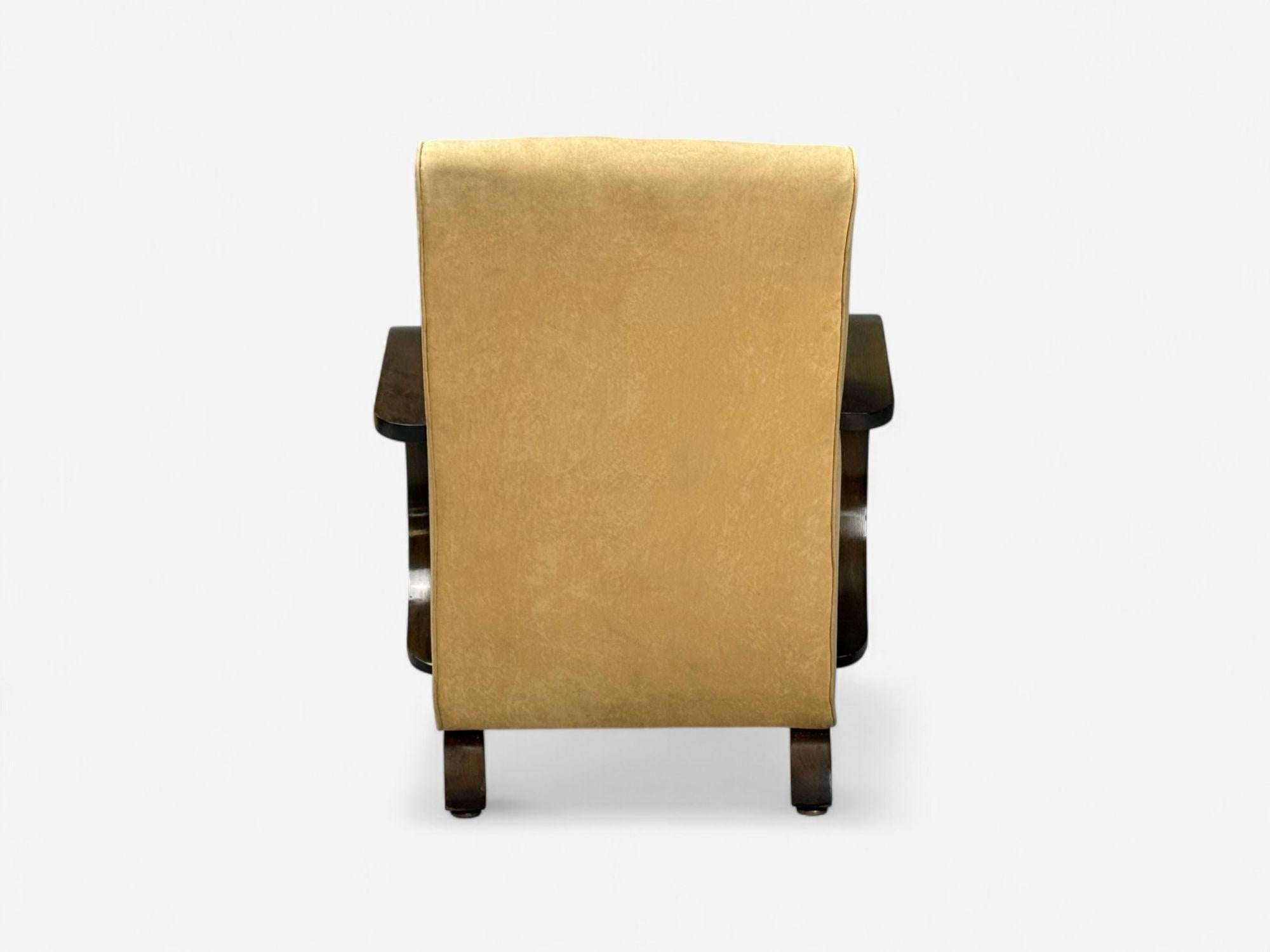 Vittorio Valabrega, velours beige, bentwood, chaises longues, Italie, années 1940 en vente 7
