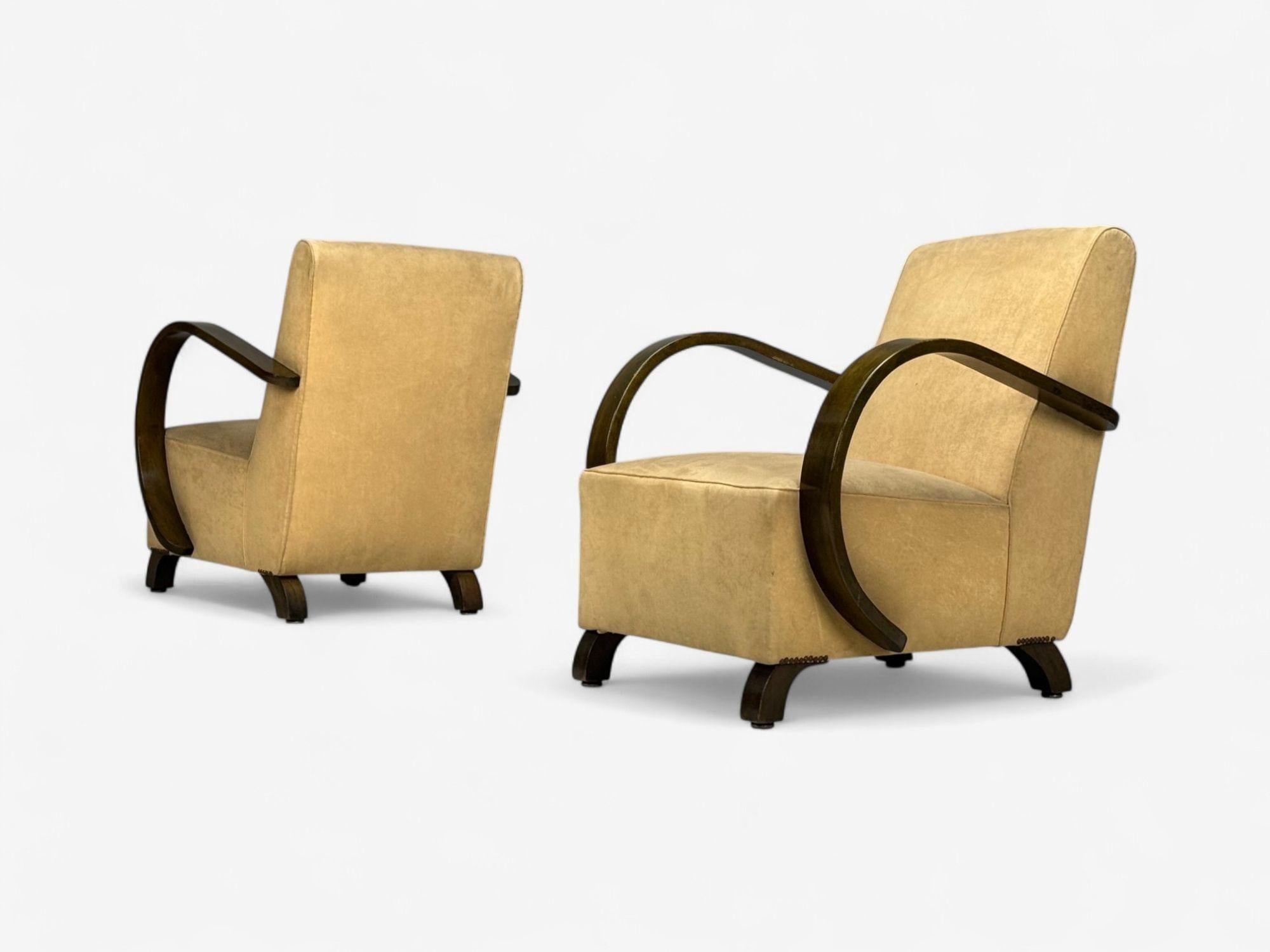 Vittorio Valabrega, velours beige, bentwood, chaises longues, Italie, années 1940 en vente 2