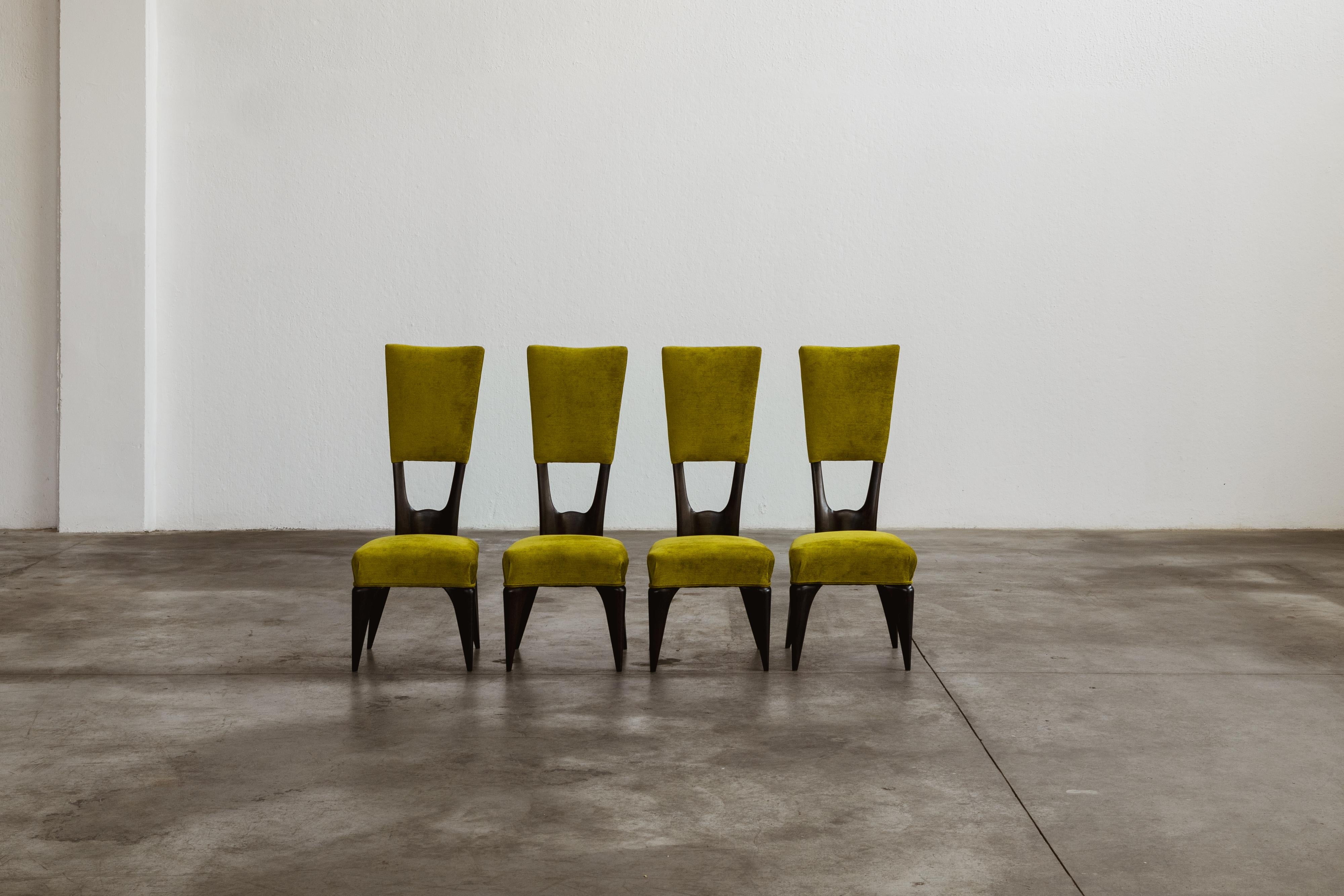 Vittorio Valabrega Sillas de comedor, 1950, set de 4 Italiano en venta