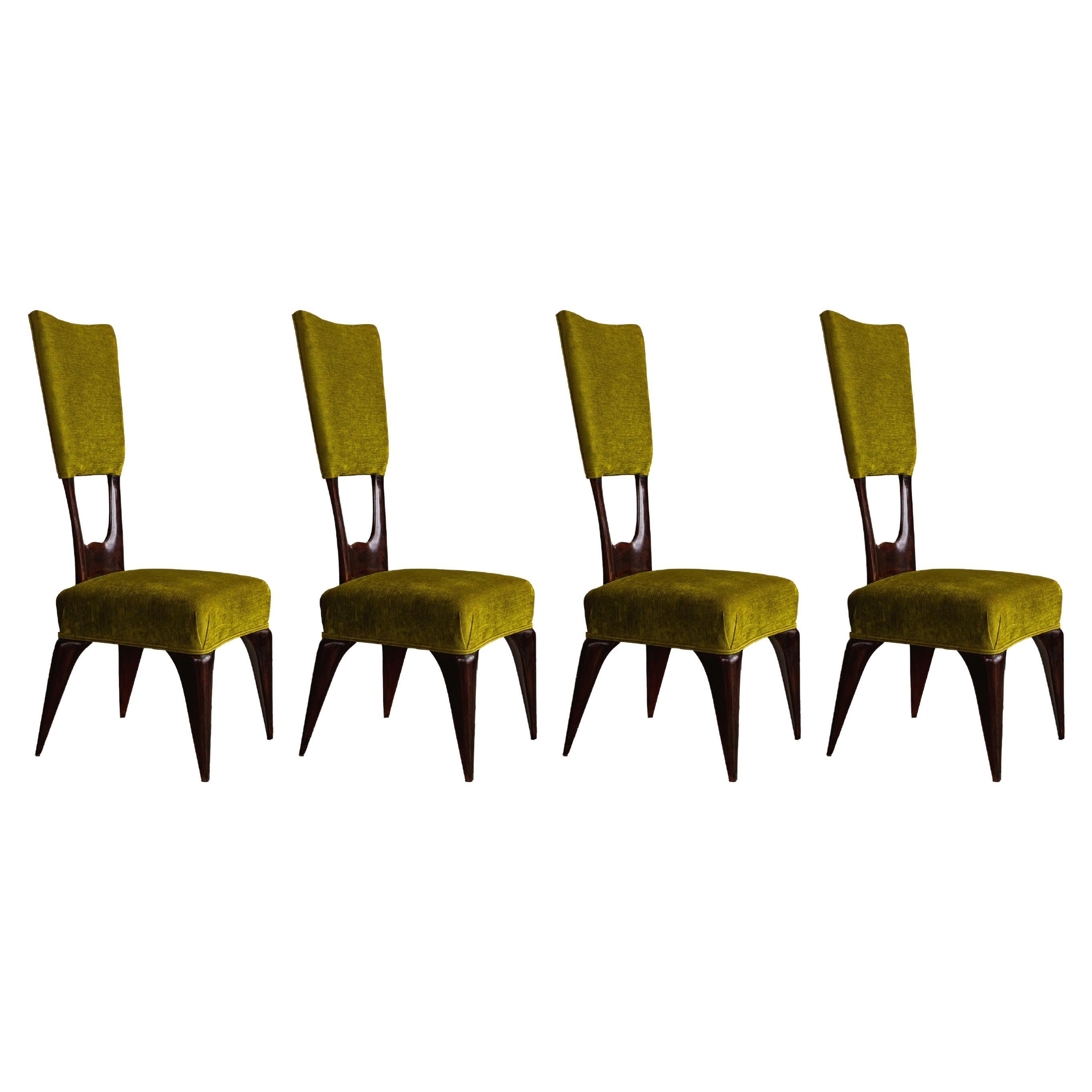 Vittorio Valabrega Dining Chairs, 1950, Set of 4
