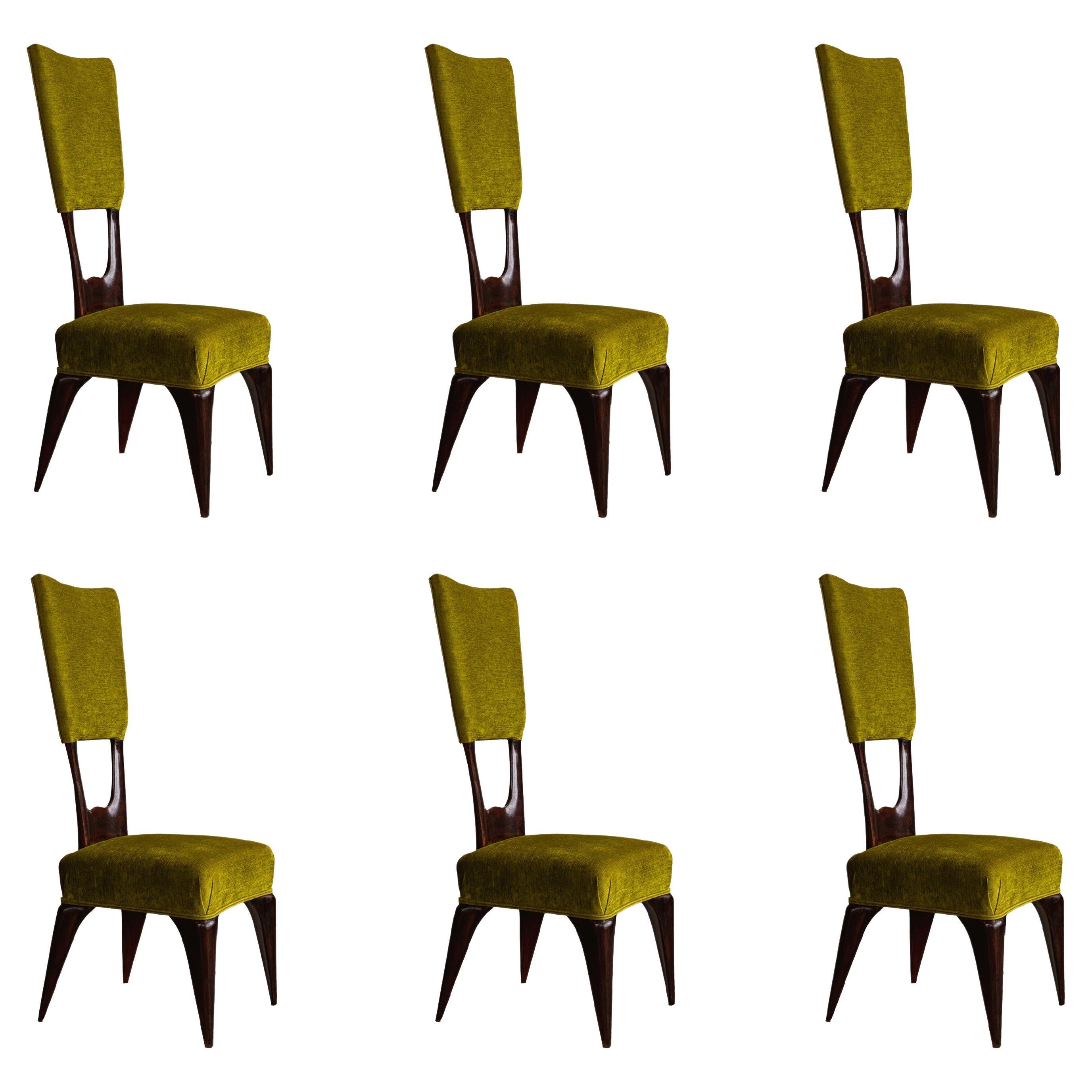 Vittorio Valabrega Dining Chairs, 1950, Set of 6