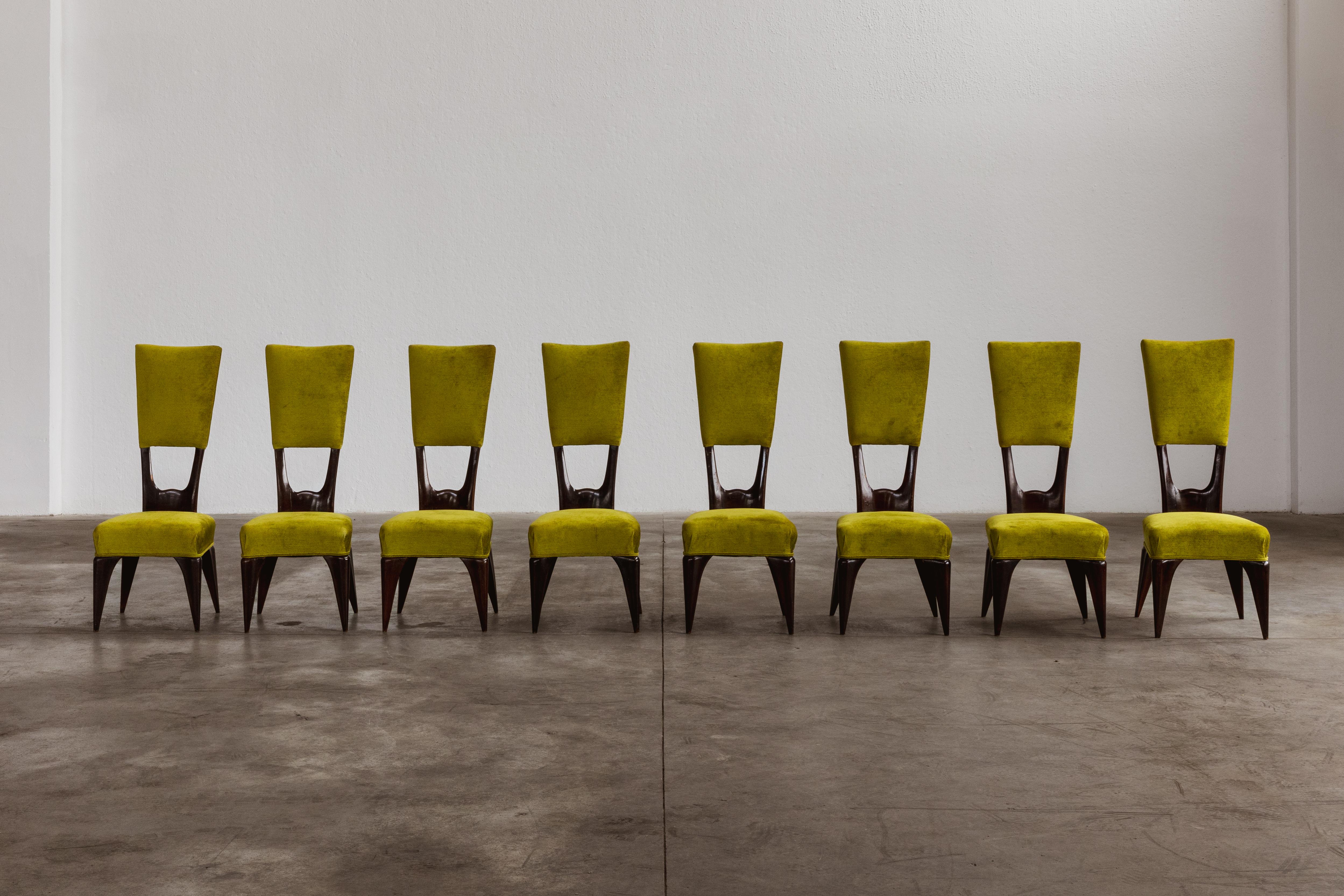Vittorio Valabrega Dining Chairs, 1950s, Set of 8 For Sale 7