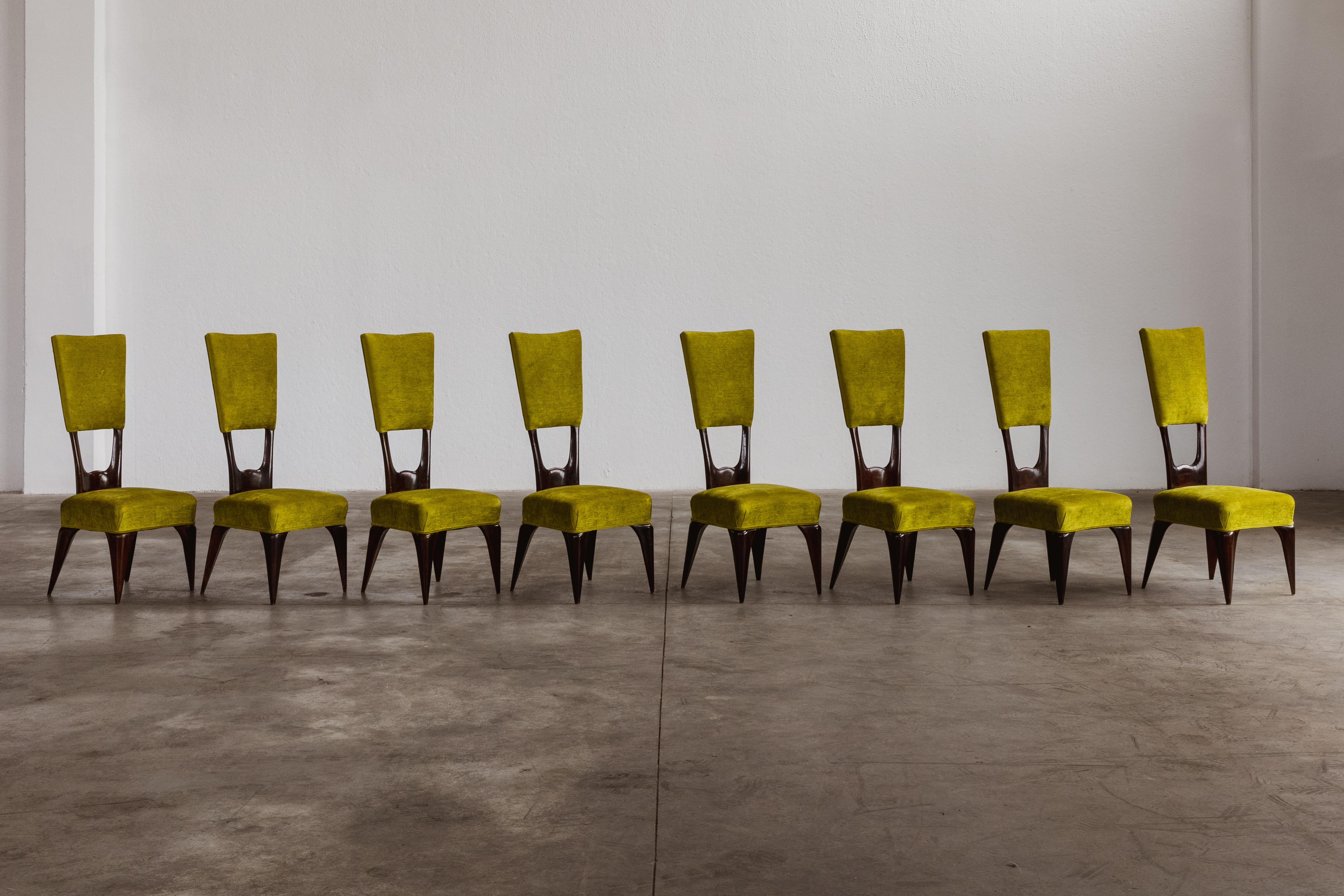 Vittorio Valabrega Dining Chairs, 1950s, Set of 8 For Sale 9
