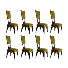 Vittorio Valabrega, Esszimmerstühle, 8er-Set, 1950er-Jahre
