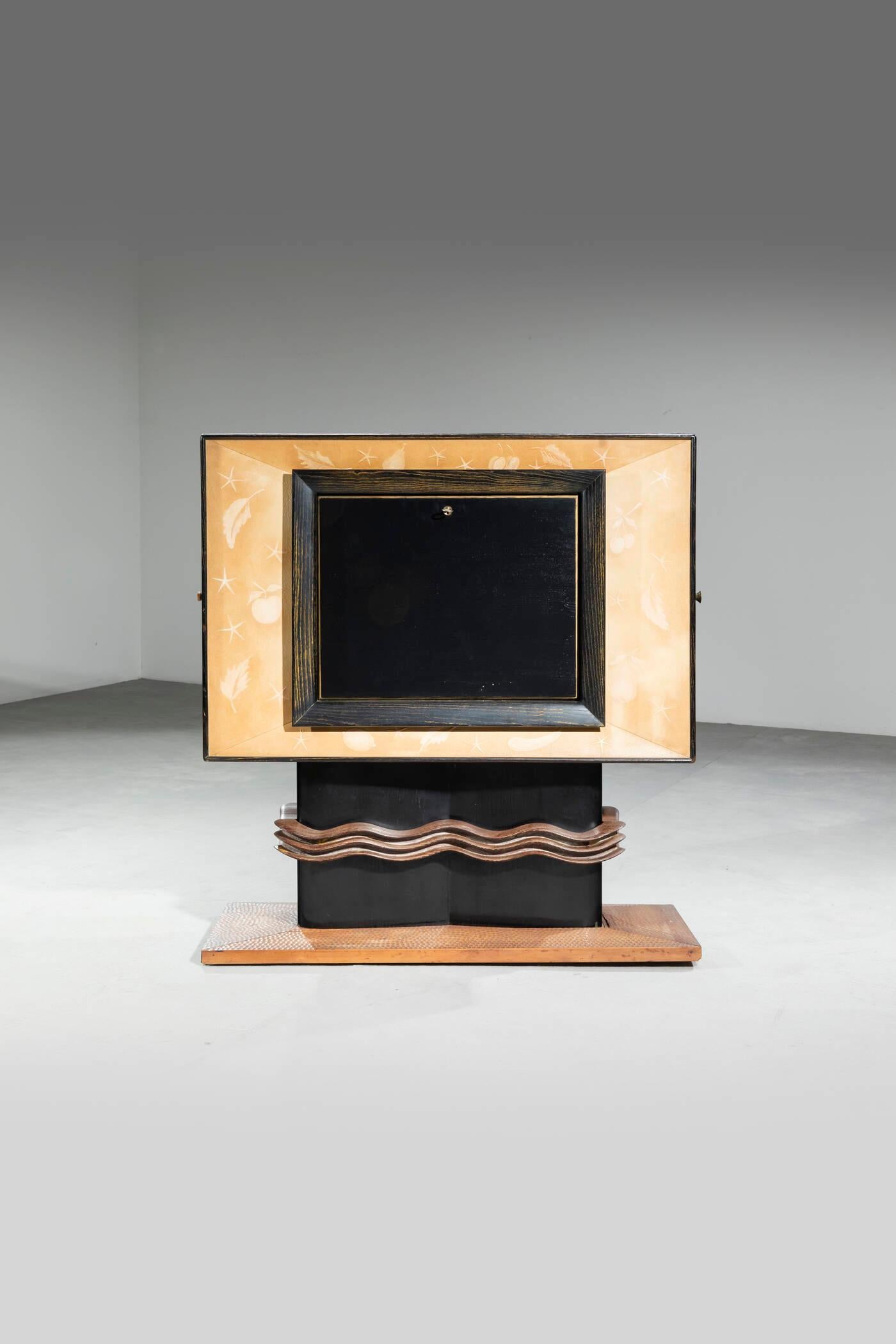 Vittorio Valabrega, Mobile bar, prod. Valabrega 1940s In Good Condition For Sale In Rivoli, IT