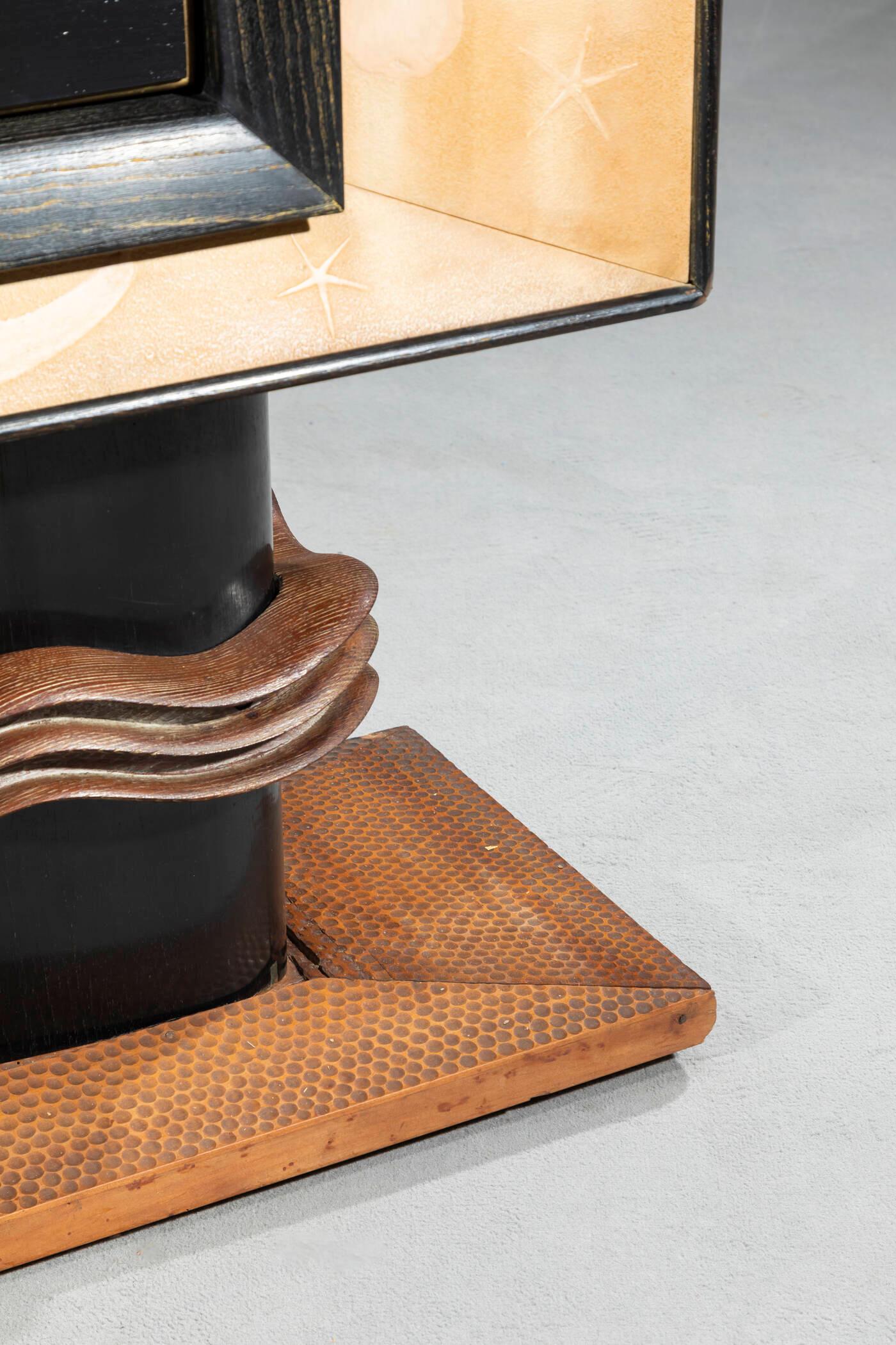 Mirror Vittorio Valabrega, Mobile bar, prod. Valabrega 1940s For Sale