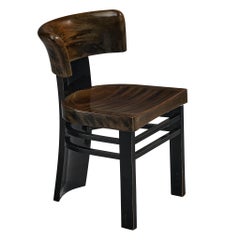 Vittorio Valabrega Side or Desk Chair in Lacquered Wood