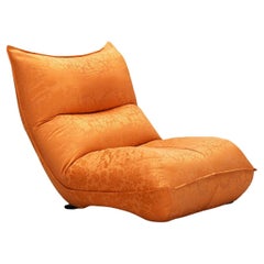 Vittorio Varo pour Plan - Chaise longue 'Zinzolo' en tissu orange 