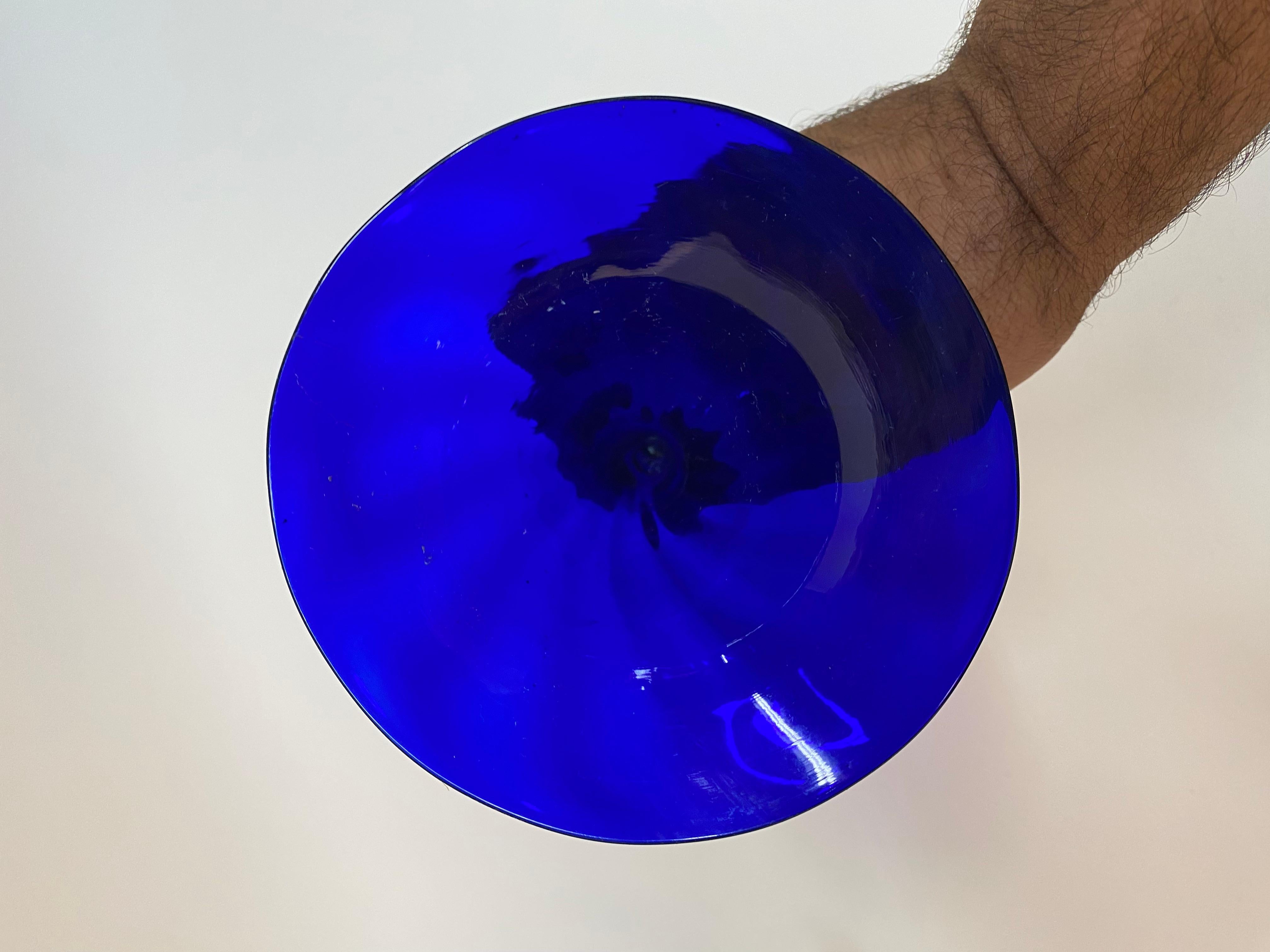 Vittorio Zecchin Art Nouveau Cobalt Blue Trumpet Vase 2