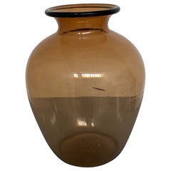 Vittorio Zecchin Attributed Murano Amber Glass Vase