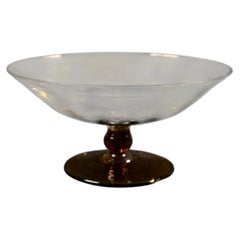 Vittorio Zecchin Credited Italian 1940s Glass Bowl