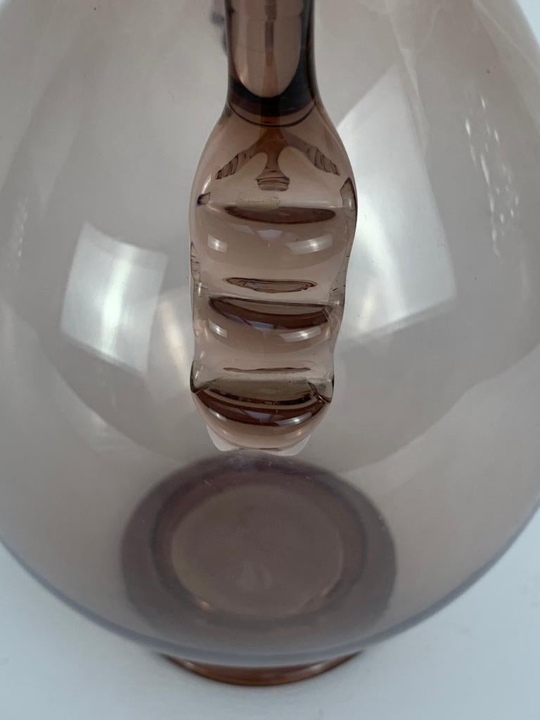 Vittorio Zecchin for Venini Early XX Century Signed Blown Murano Glass Vase For Sale 5