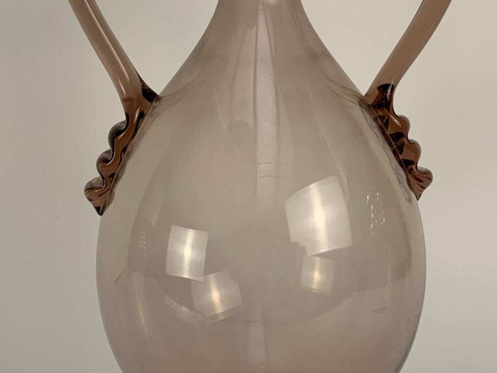 Vittorio Zecchin für Venini Vase aus mundgeblasenem Muranoglas, signiert, Anfang des 20. Jahrhunderts im Angebot 10