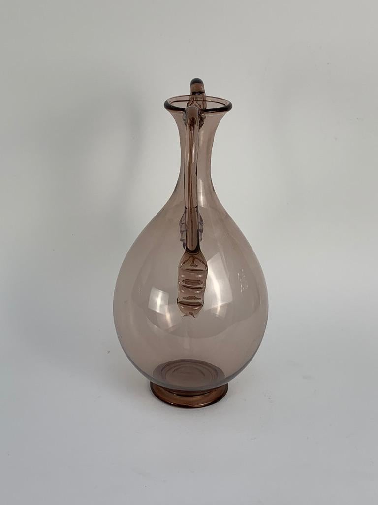 Vittorio Zecchin for Venini Early XX Century Signed Blown Murano Glass Vase For Sale 1