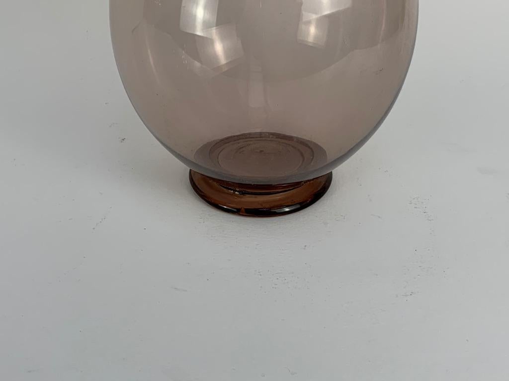 Vittorio Zecchin for Venini Early XX Century Signed Blown Murano Glass Vase For Sale 2