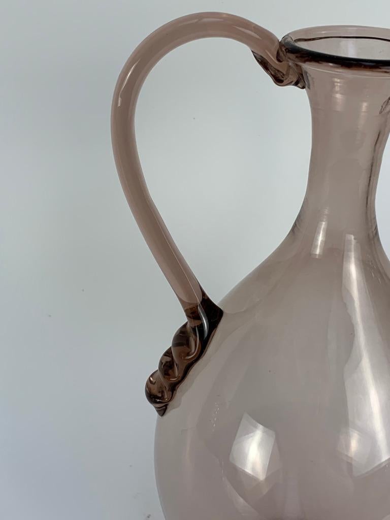 Vittorio Zecchin for Venini Early XX Century Signed Blown Murano Glass Vase For Sale 3
