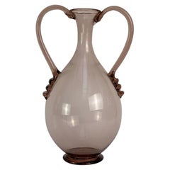 Vittorio Zecchin for Venini Early XX Century Signed Blown Murano Glass Vase