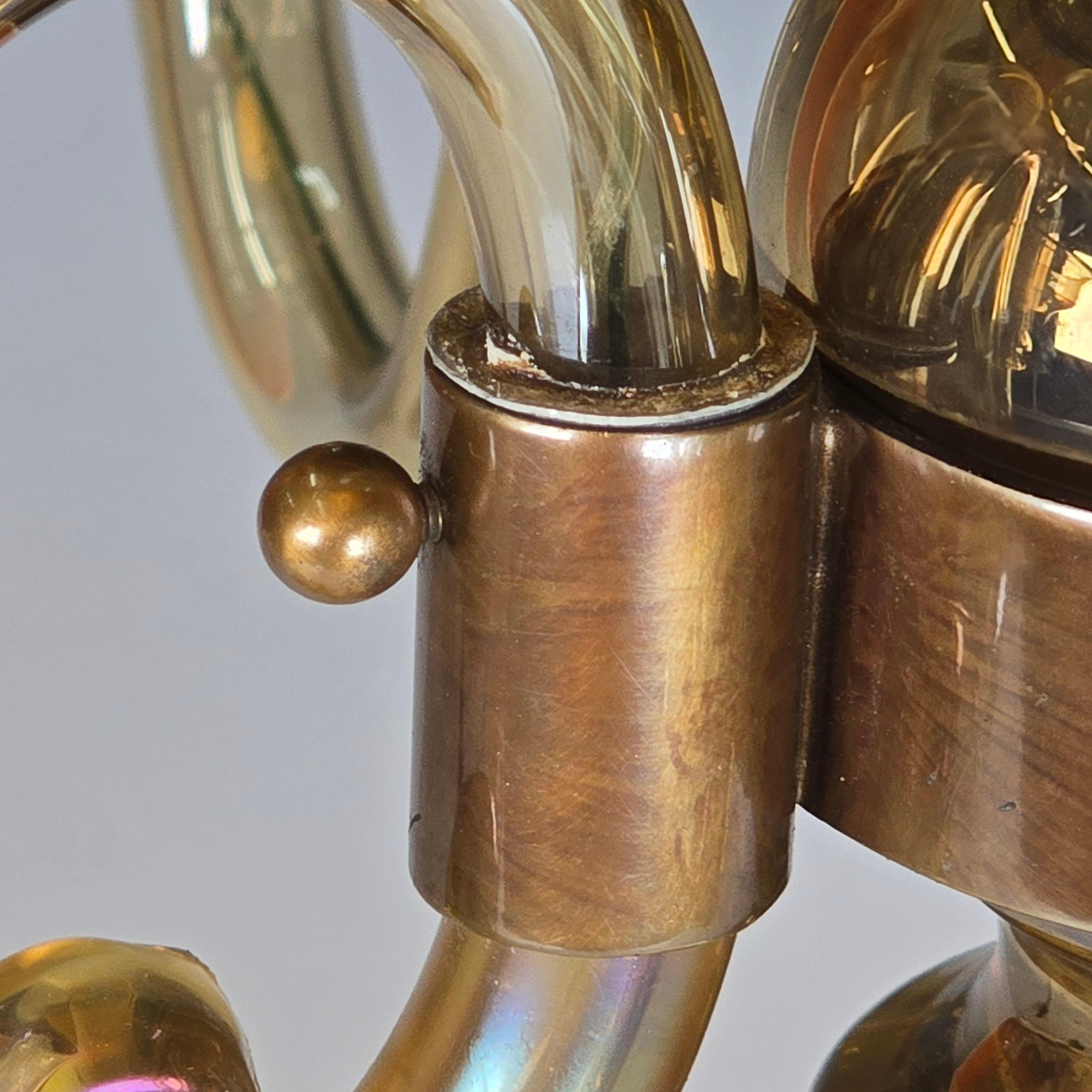 Vittorio Zecchin Iridato Sofosiati Candelabra Lamp For Sale 2