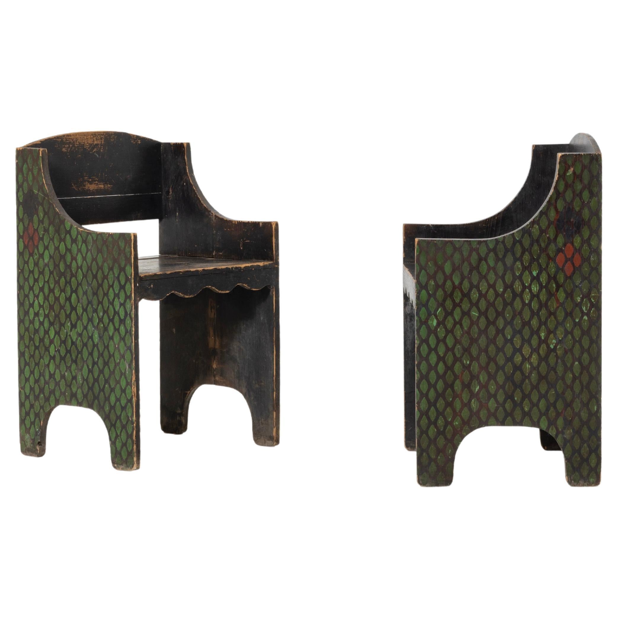 Vittorio Zecchin Pair of Armchairs from Early 1920s, Italy For Sale