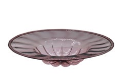 Vittorio Zecchin pour MVM Cappellin Plat en verre de Murano mauve, Italie 1920