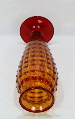 Vittorio Zecchin Vase "Soffiati" for Venini Amber and Ruby Red, Art Deco, 1925