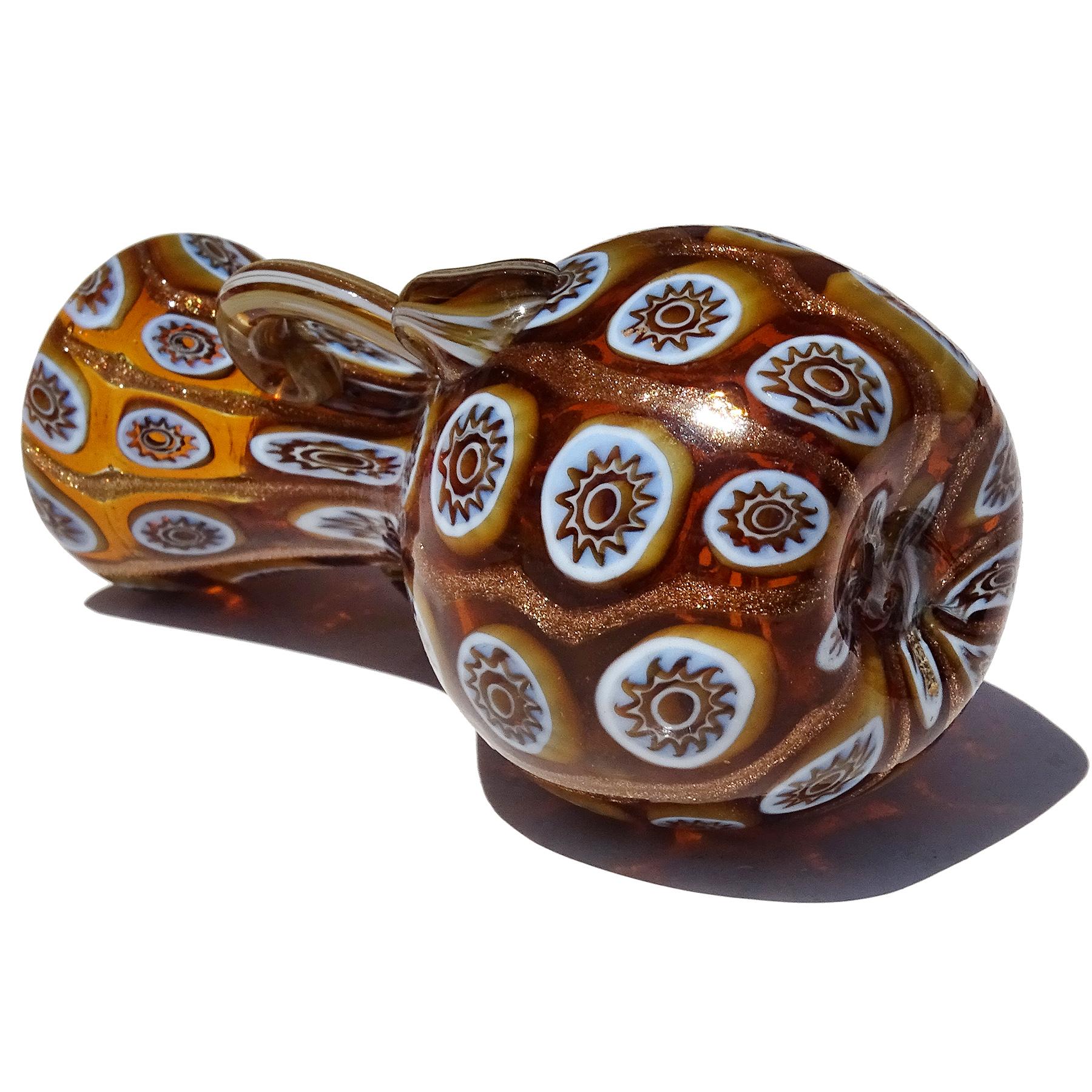 Vittorio Zuffi Florero de Murano Millefiori Antiguo Jarrón de Vidrio de Arte Italiano siglo XIX en venta