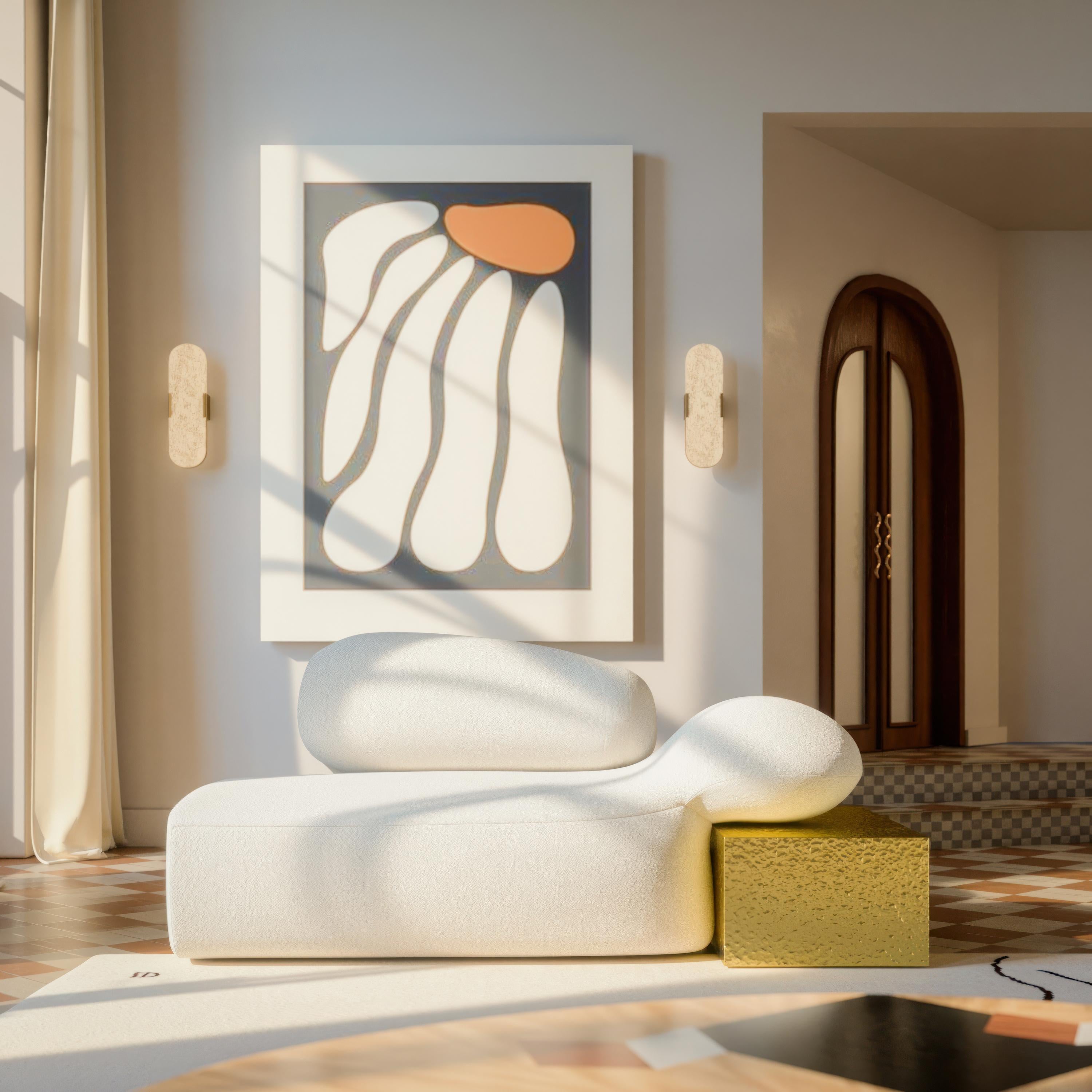 Viv Id Chaise Longue Messing-Dedar aus Messing, hergestellt in Portugal von Malabar im Angebot 4