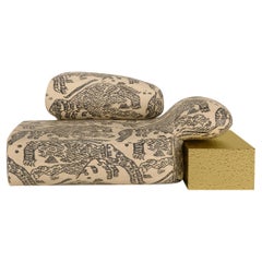 Viv Id Chaise Longue Brass Dedar Made in Portugal by Malabar