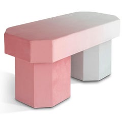 Viva Gradient 011 Contemporary Sculptural Velvet Bench by Houtique