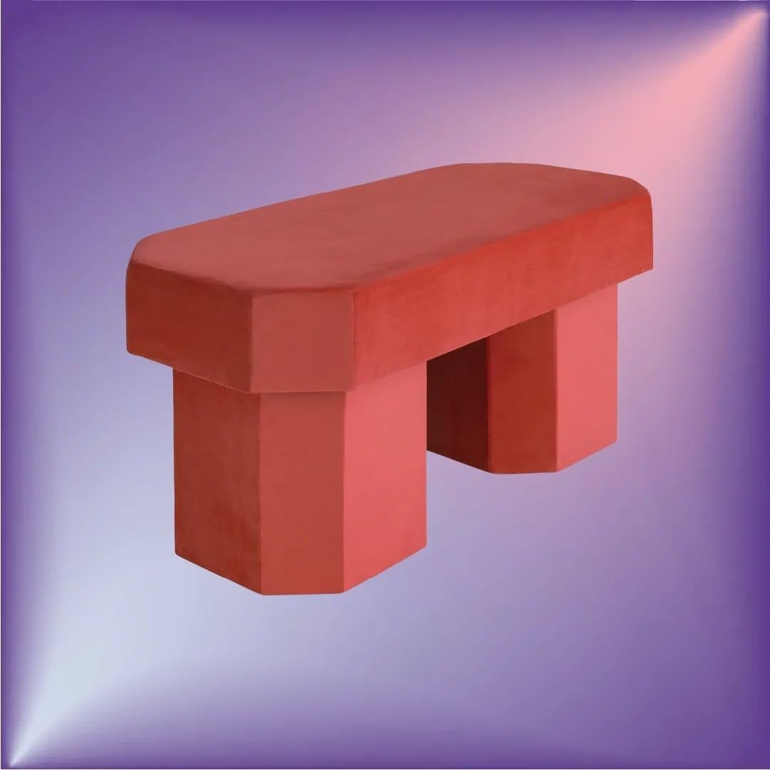 Viva Gradient 011 Panca scultorea contemporanea in velluto di Houtique in vendita 8