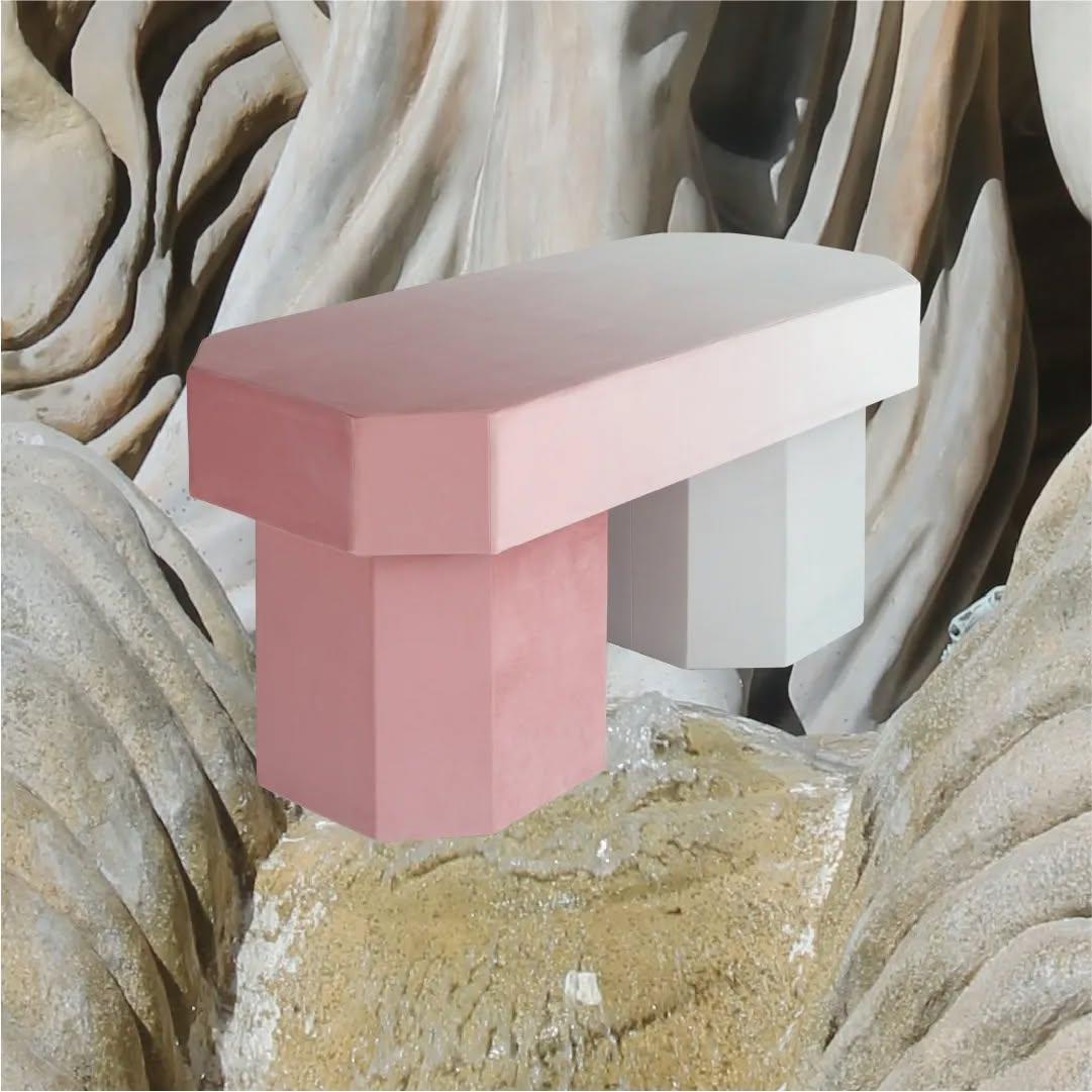 Viva Gradient 011 Panca scultorea contemporanea in velluto di Houtique in vendita 12