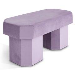Panchina scultorea in velluto Viva Purple Contemporary di Houtique
