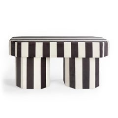 Panchina Viva Stripe in bianco e nero di Houtique