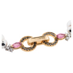 "Vivace" pearl necklace in Gold with VVS1 E/F  Brilliants 
Tourmaline.