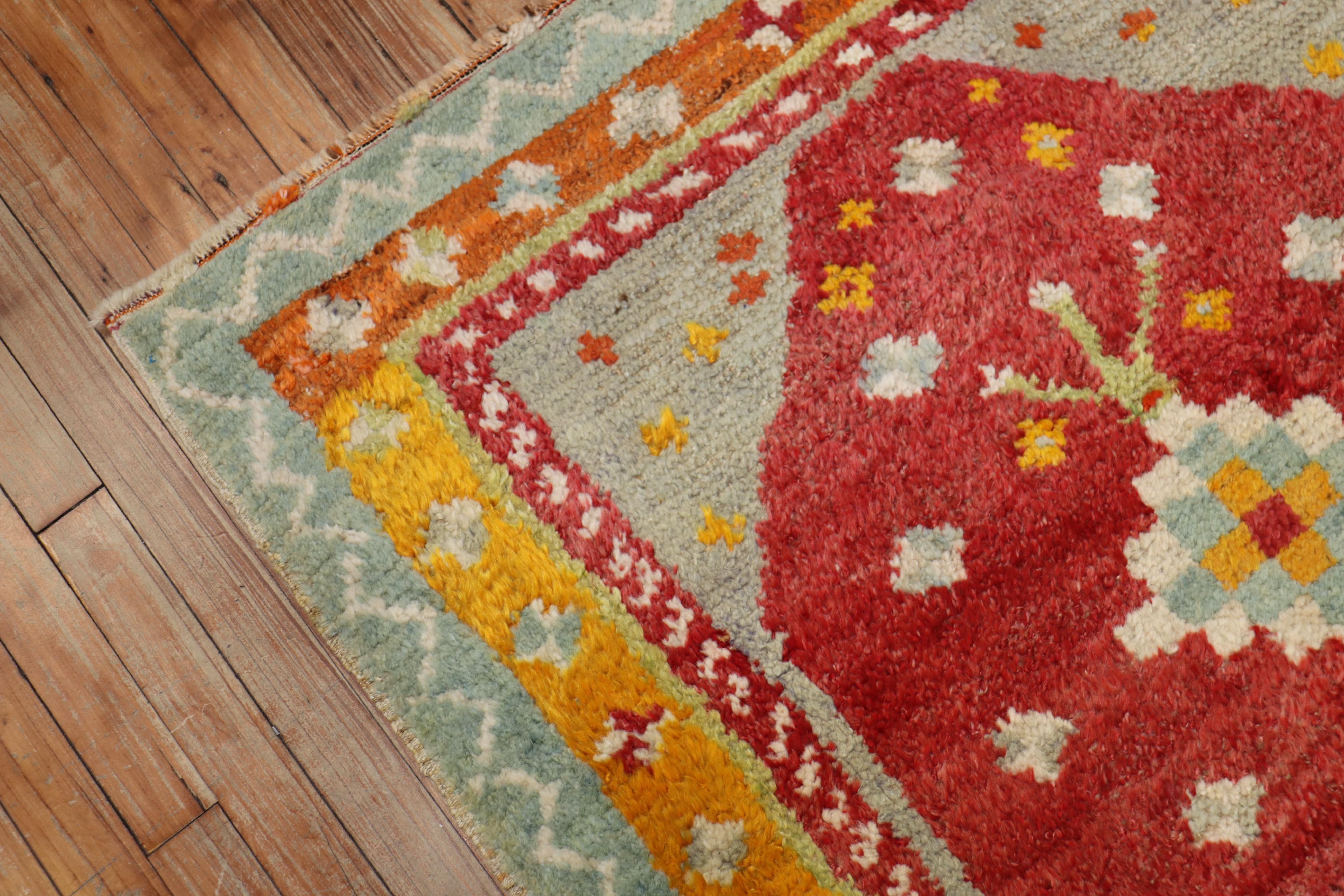 Tappeto Vivacious Turkish Tulu Square Scatter Size In condizioni buone in vendita a New York, NY