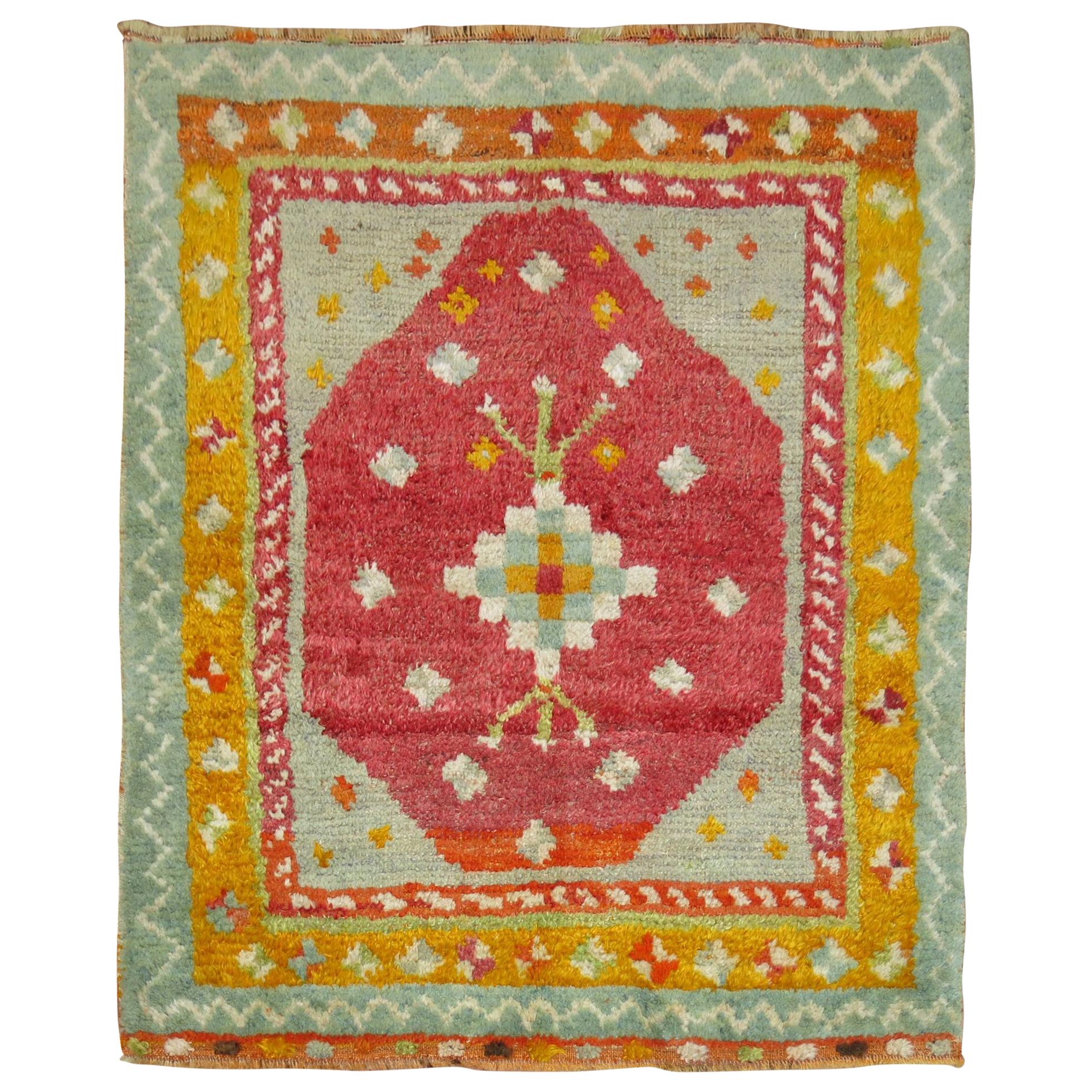 Vivacious Turkish Tulu Square Scatter Size Rug