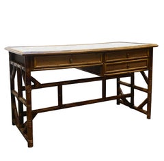 Vivai del Sud Attr. Bamboo and Rattan Desk, Italy 1960s
