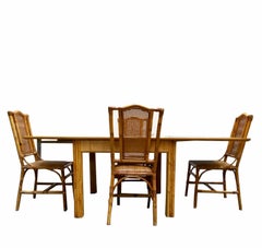 Vivai del Sud Attrib. Bamboo Dining Set, Italy 1960s