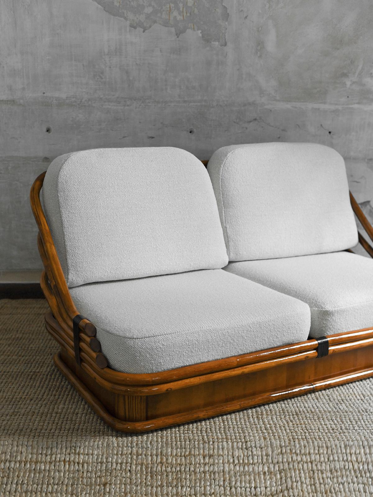 Vivai Del Sud Bamboo Living Room Set In Good Condition For Sale In Roma, RM