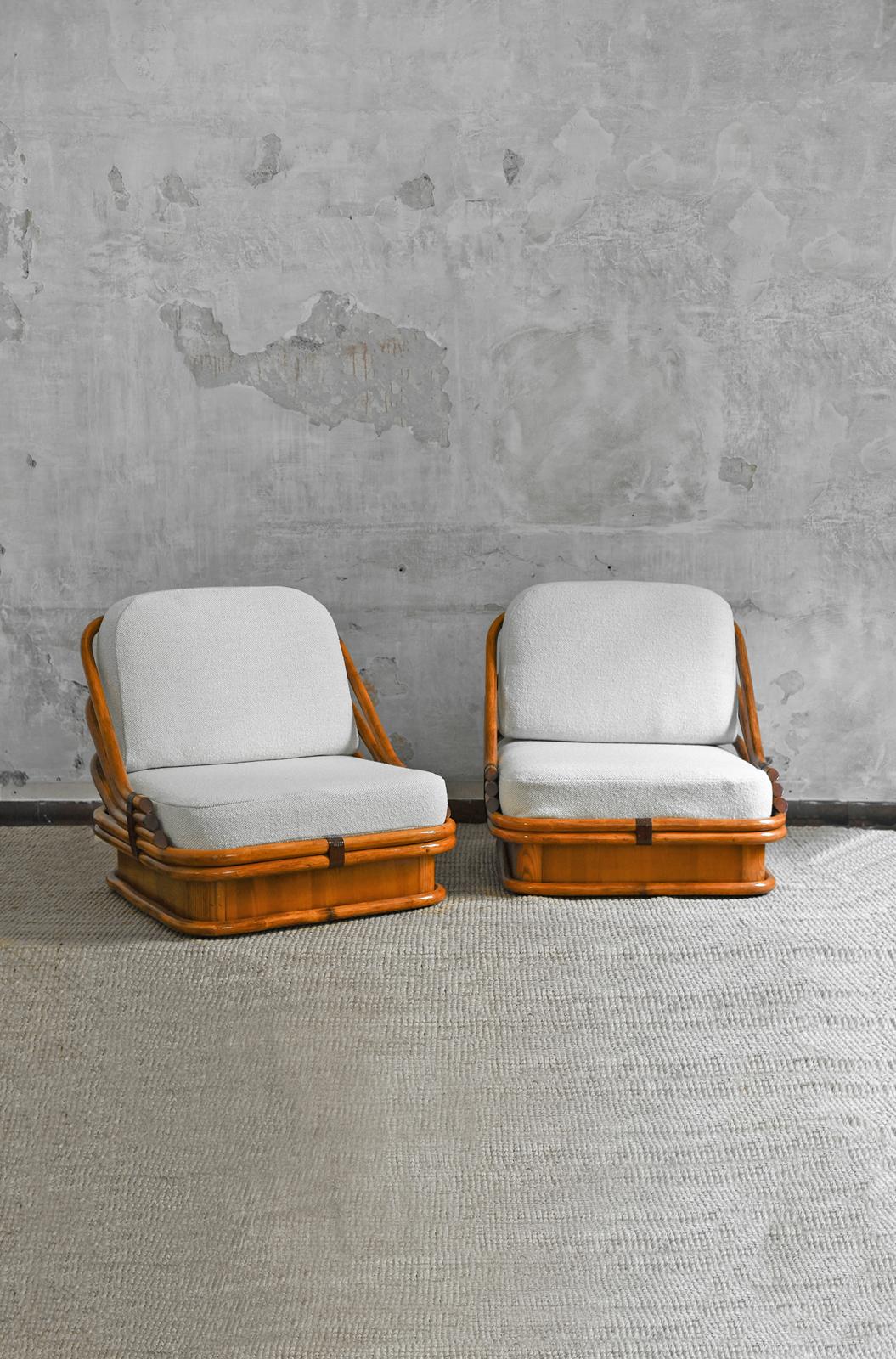 Mid-20th Century Vivai Del Sud Bamboo Living Room Set For Sale